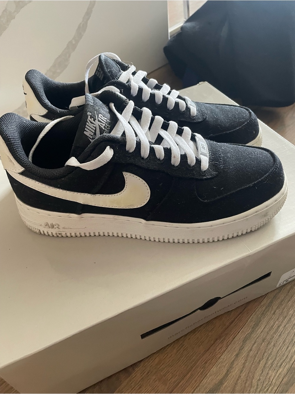 Nike Air Force 1 Low Black with White Accents